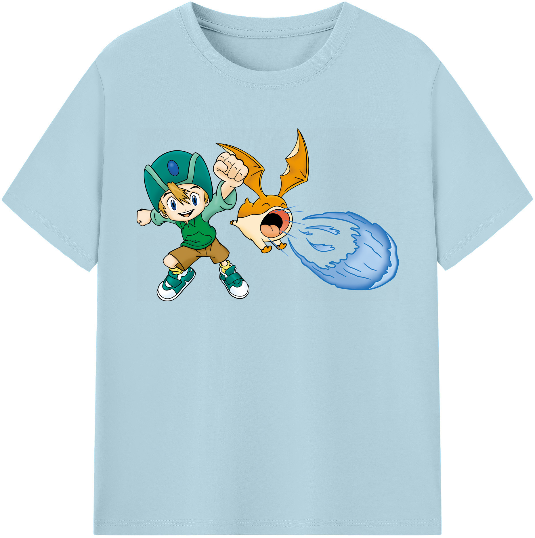 （画像用） Digimon デジタルモンスター/デジモン 綿100％半袖Tシャツ（フロントプリント）